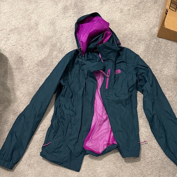 The North Face Women's Dark Blue and Magenta Jacket - Picture 1 of 4